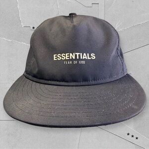 Fear Of God New Era Essentials Black 6 Panel Baseball Cap Hat